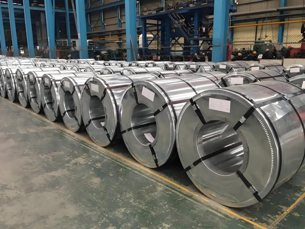 Hot rolled coil stock in factory